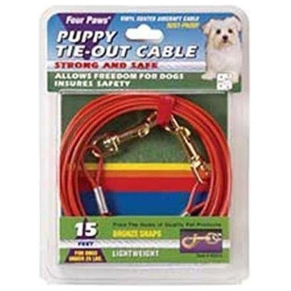 Four Paws International Four Paws 456907 Puppy Tie Out Cable 15 Ft 456907